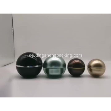 Runde kugelförmige leere Goldkosmetikgläser